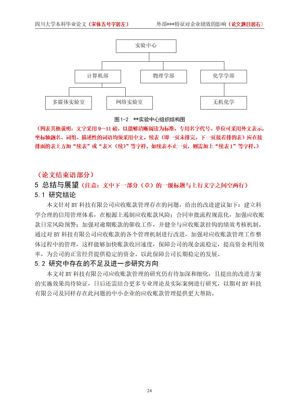 四川大学高等学历继续教育本科生毕业论文（设计）格式样本（结尾增加AI声明)附件预览图片